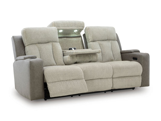 Stately Check Sofa With With Headrest