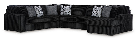 Midnight-Madness 4 piece Sectional Sofa Set