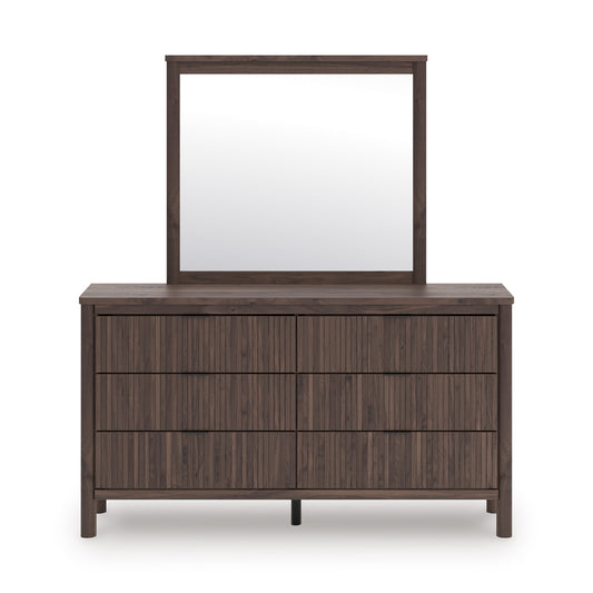 Cadmori Six Drawer Dresser With Mirror