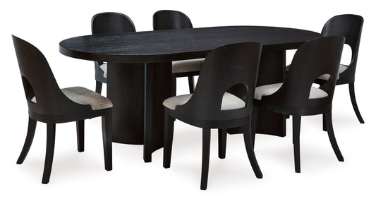 Rowanbeck Dinning table set (Table+ 6 chairs)