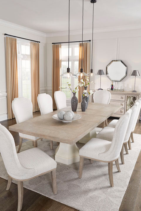 Jorlaina dining set with Table +8 chair