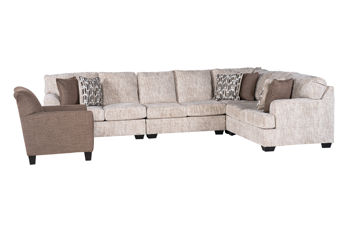 Seraphina 4-piece Sectional Sofa Set + Accent Chair