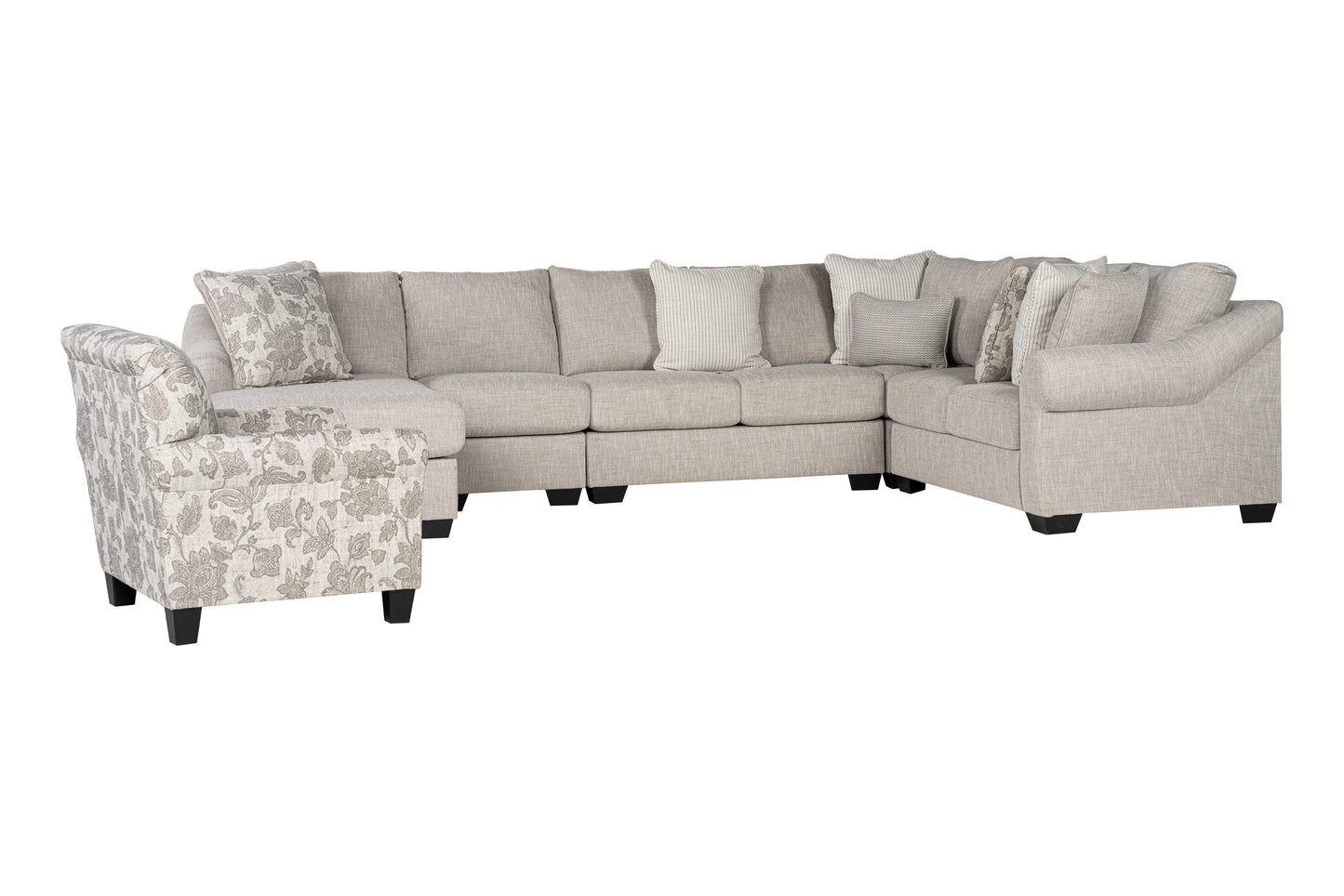 Opaline 5-piece Sectional Sofa Set + Accent Chair
