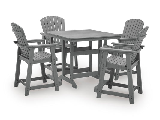 Ross Cove Outdoor Table Set With 4 Barstool