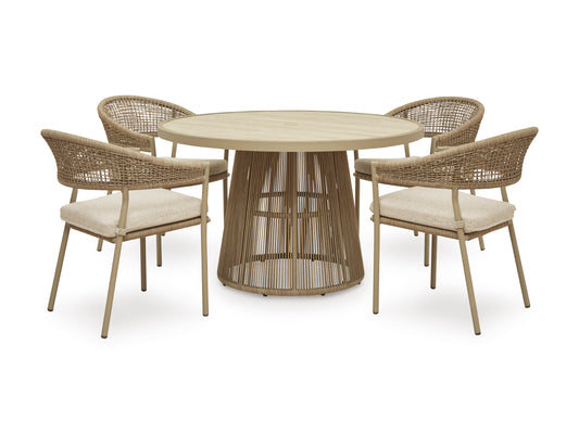 Outdoor Table Set With 4 Chairs