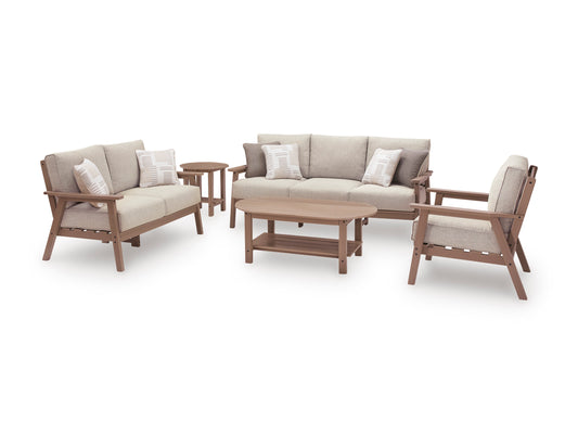 Revare Beach Outdoor Sofa Set With Cocktail Table & End Table