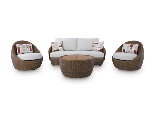Revare Beach Outdoor Sofa Set With Cocktail Table