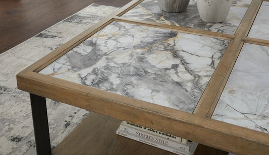 Montia Square Cocktail Table + 2 End table