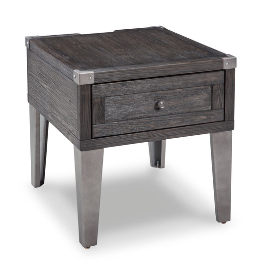Todoe End Table With USB Ports & Outlets