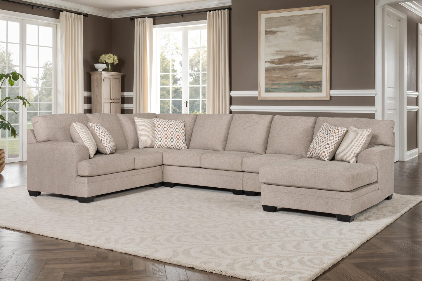 Aveline Sectional Sofa Set 5-Pieces