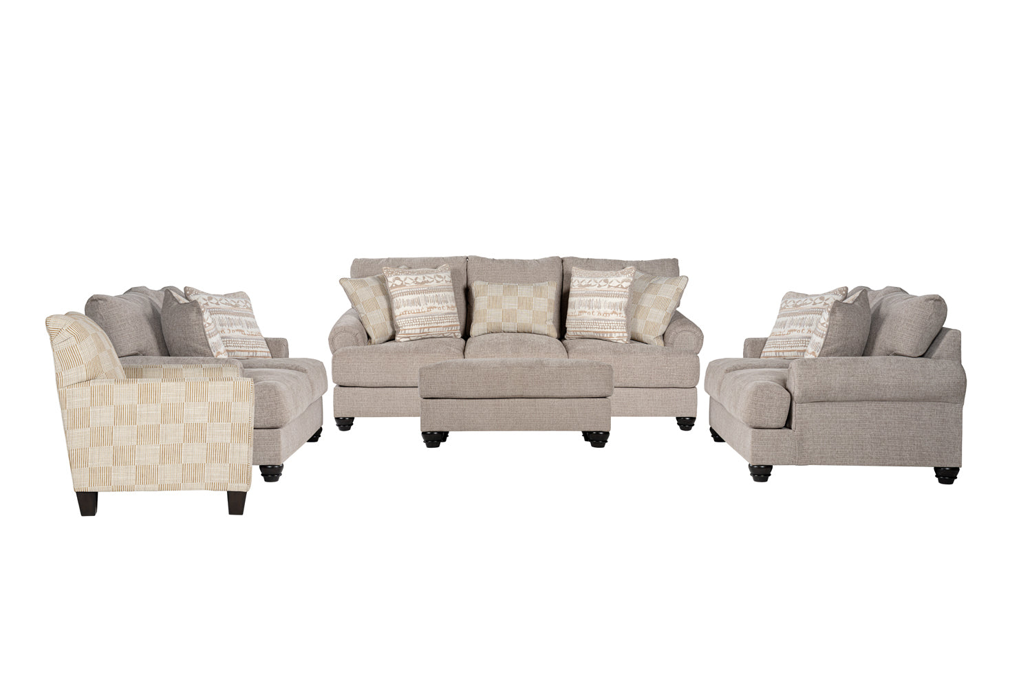 Sofa Set (3+2+1) + Ottoman + Accent