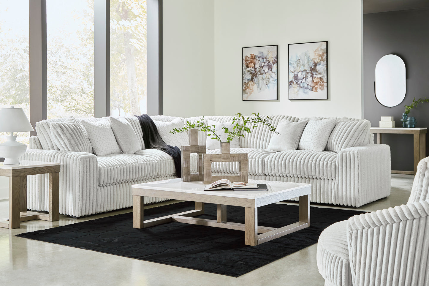 Stupendous 5 piece Sectional Sofa Set