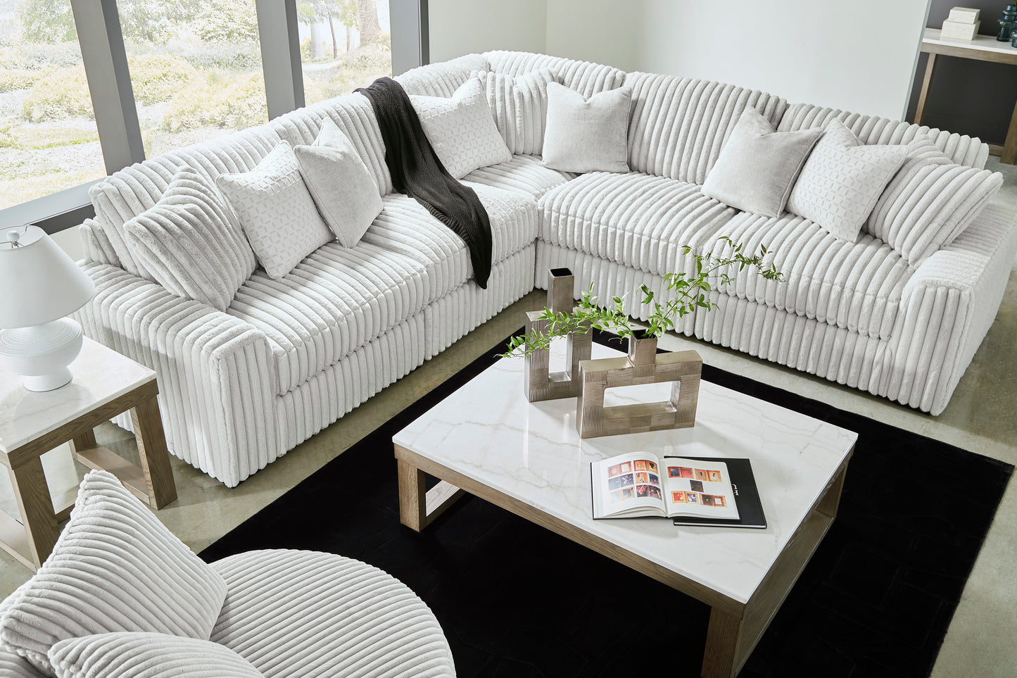 Stupendous 5 piece Sectional Sofa Set