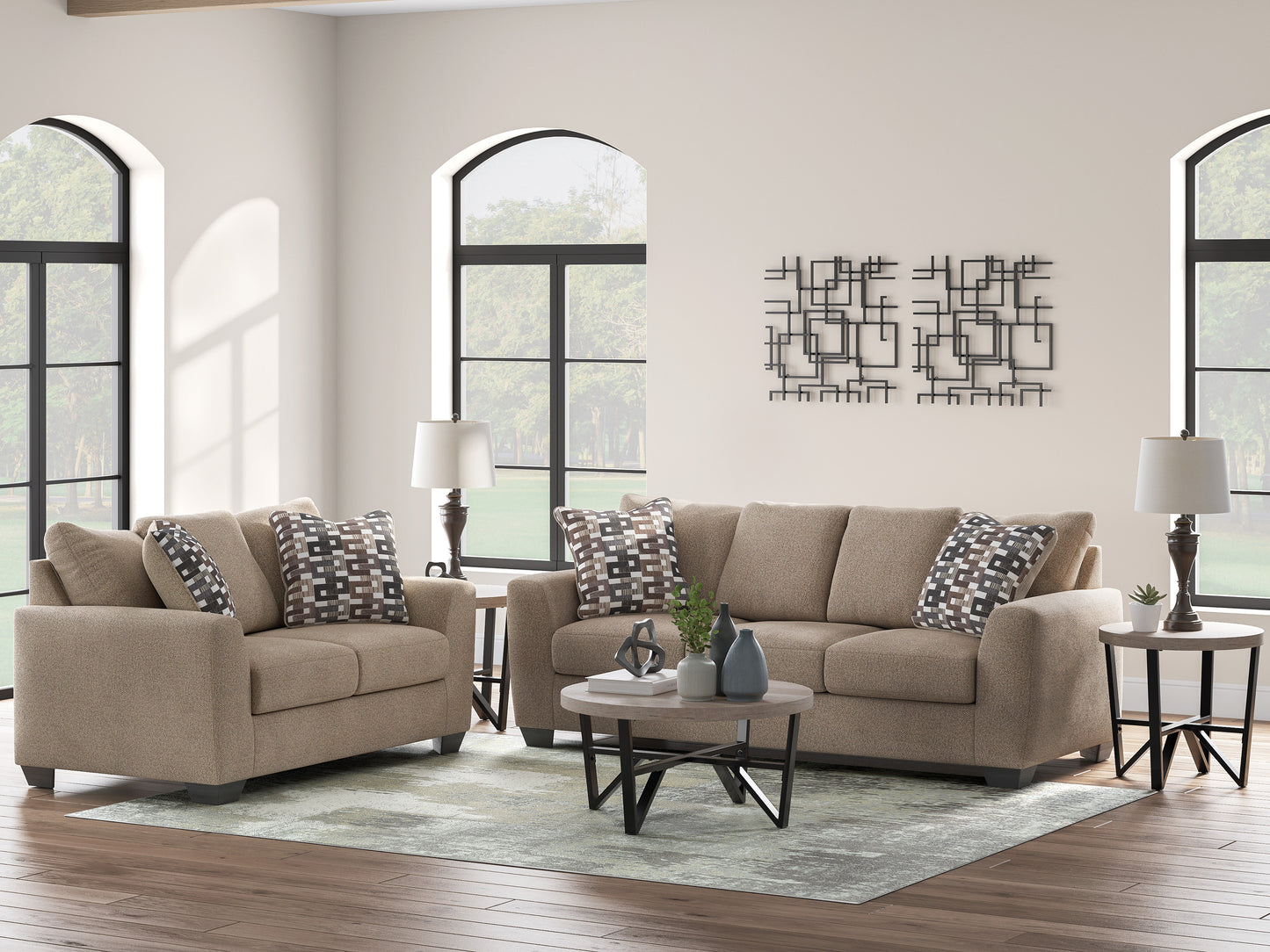Triston-Peaks Sofa Set (3+2+1)