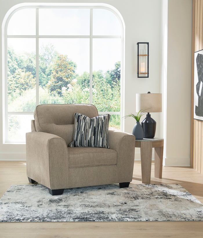 Olten-Mocha Chair and half