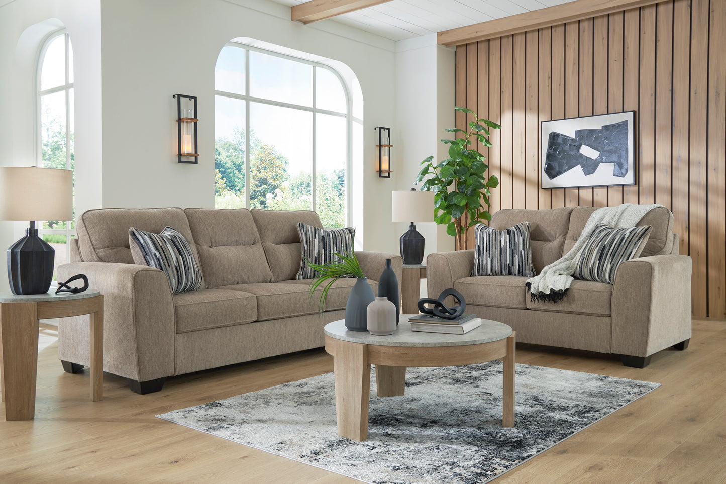 Olten-Mocha Sofa Set (3+2+1)