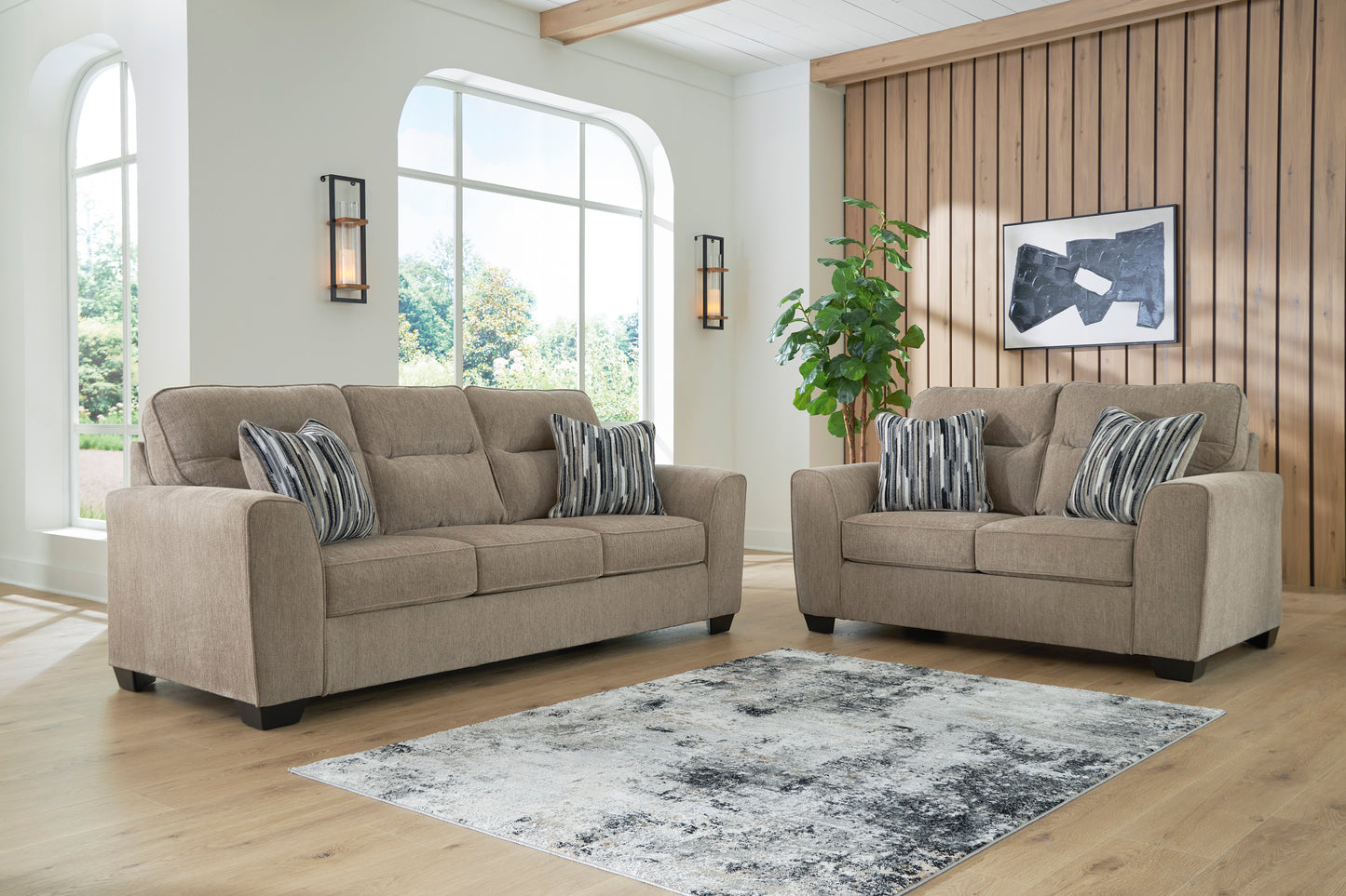 Olten-Mocha Sofa Set (3+2+1)