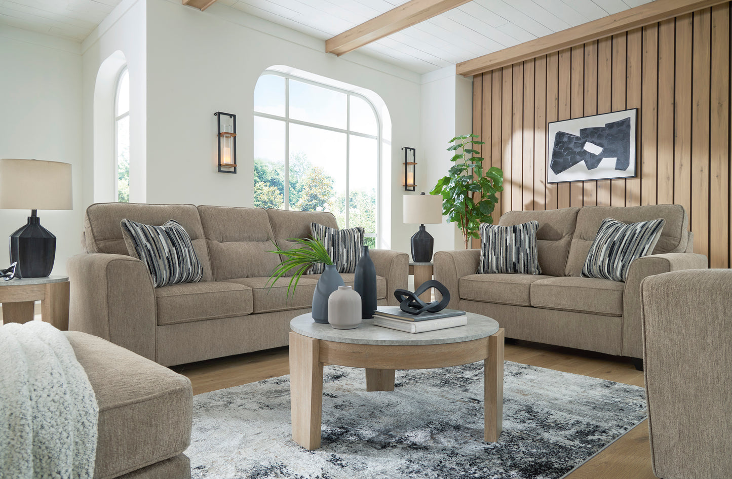 Olten-Mocha Sofa Set (3+2+1)