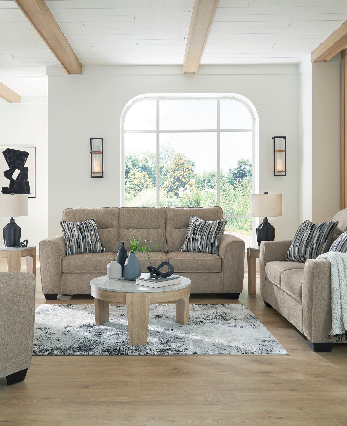Olten-Mocha Sofa Set (3+2+1)