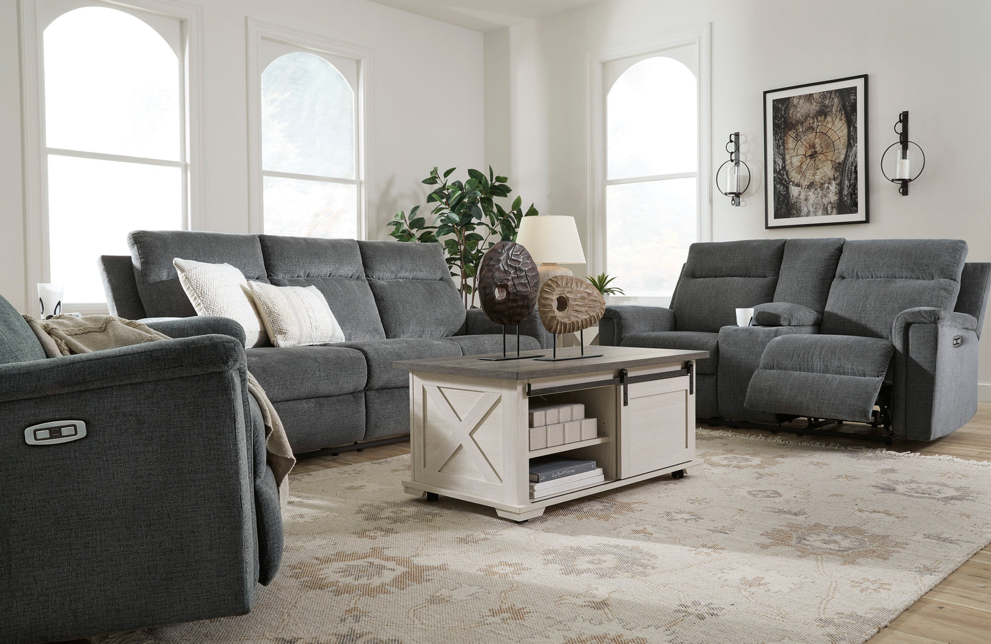 Barnsana Pwr Loveseat With Console