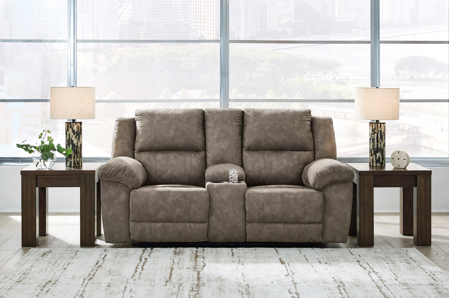 Laresview Loveseat With Console