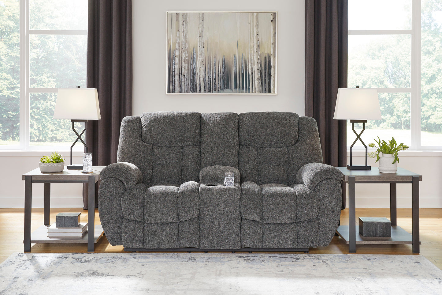 Foreside Loveseat With Console