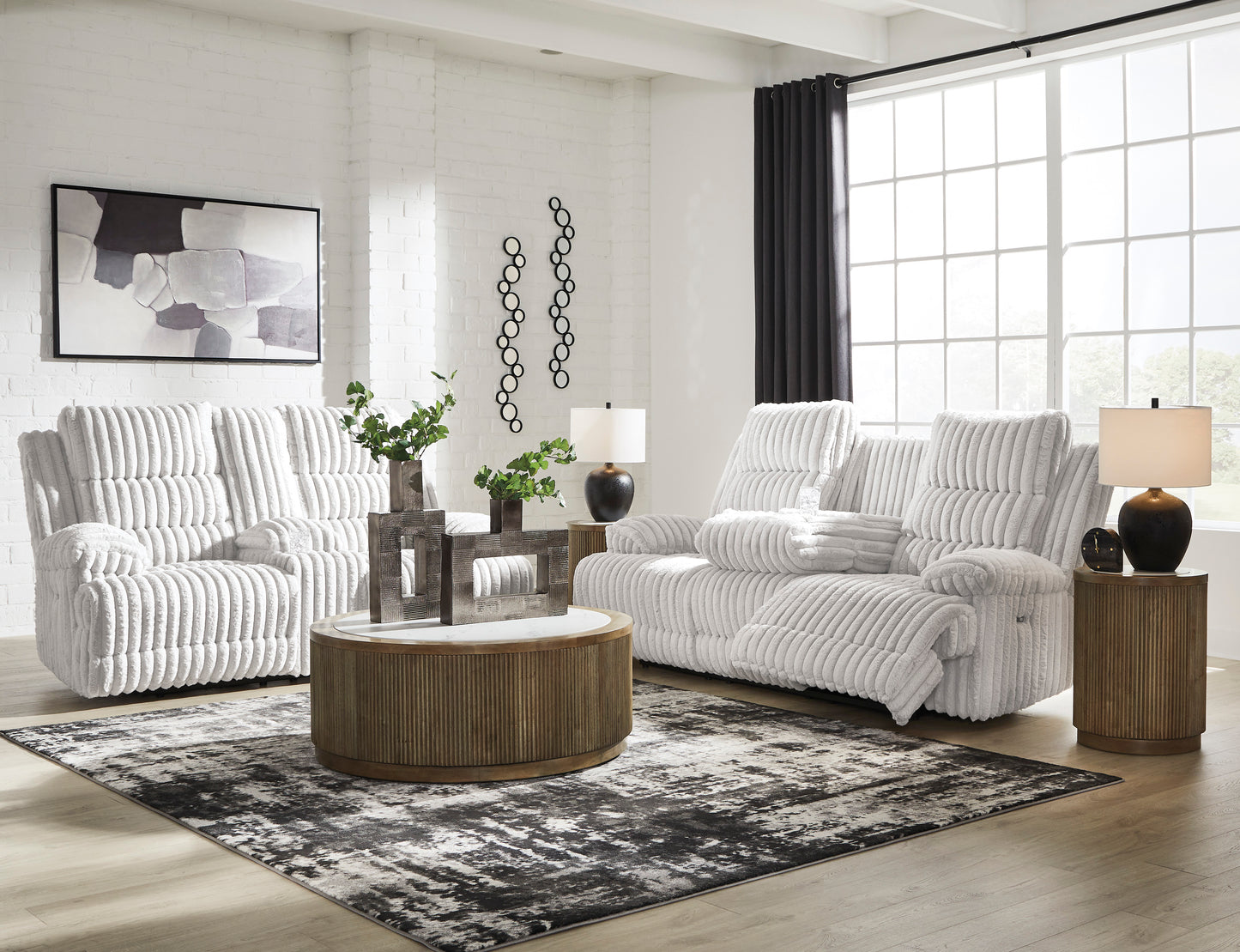 Technique Rec Pwr Sofa With Drop Down Table