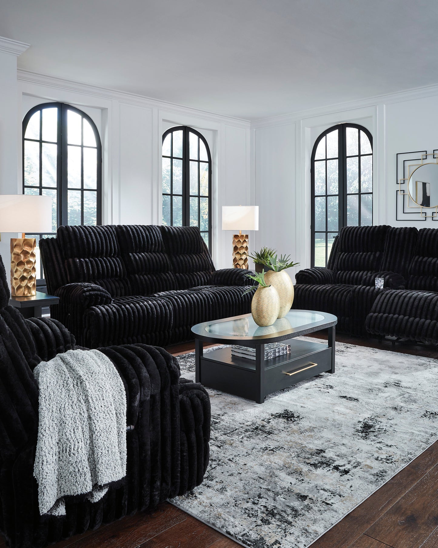 Technique Rec Pwr Sofa With Drop Down Table