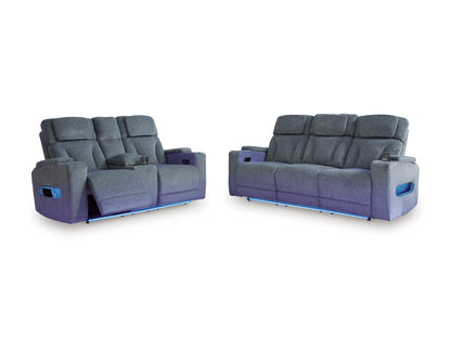 Forest Lake Loveseat With Console With Headrest