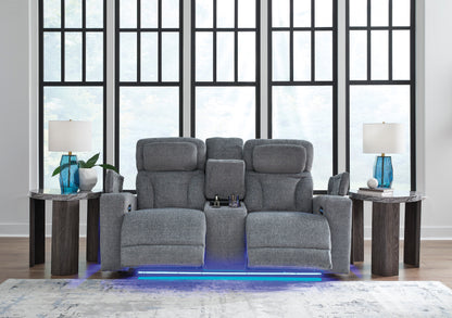Forest Lake Loveseat With Console With Headrest