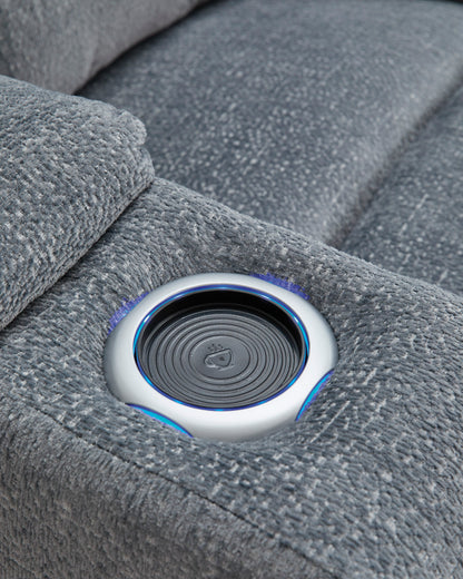 Forest Lake Loveseat With Console With Headrest