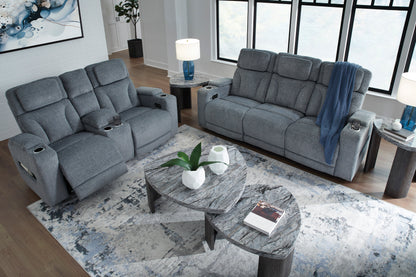 Forest Lake Loveseat With Console With Headrest