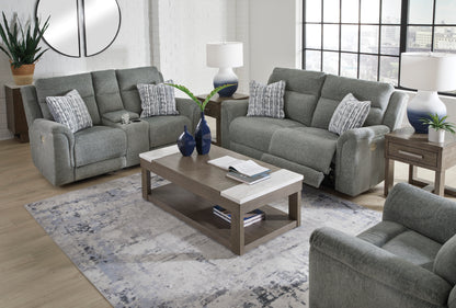 Overflow Loveseat With Console With Headrest