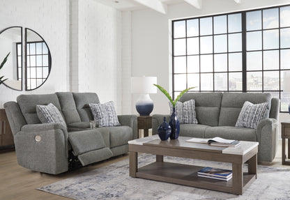 Overflow Loveseat With Console With Headrest