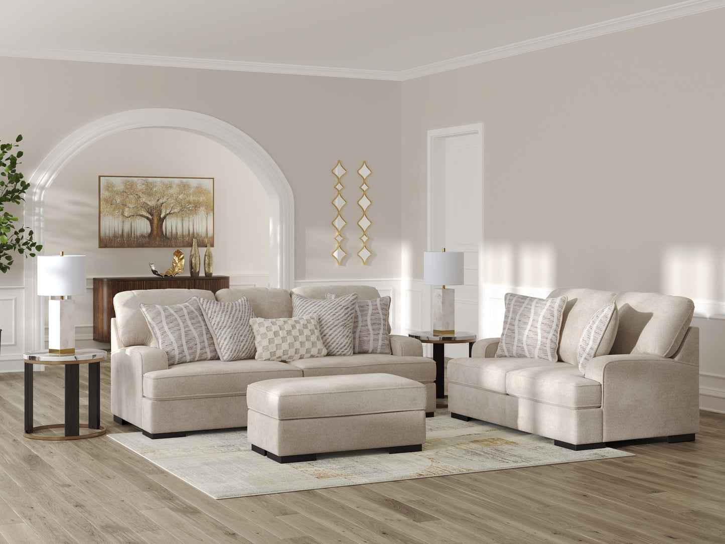 High Profile Sofa Set (3+2+1)