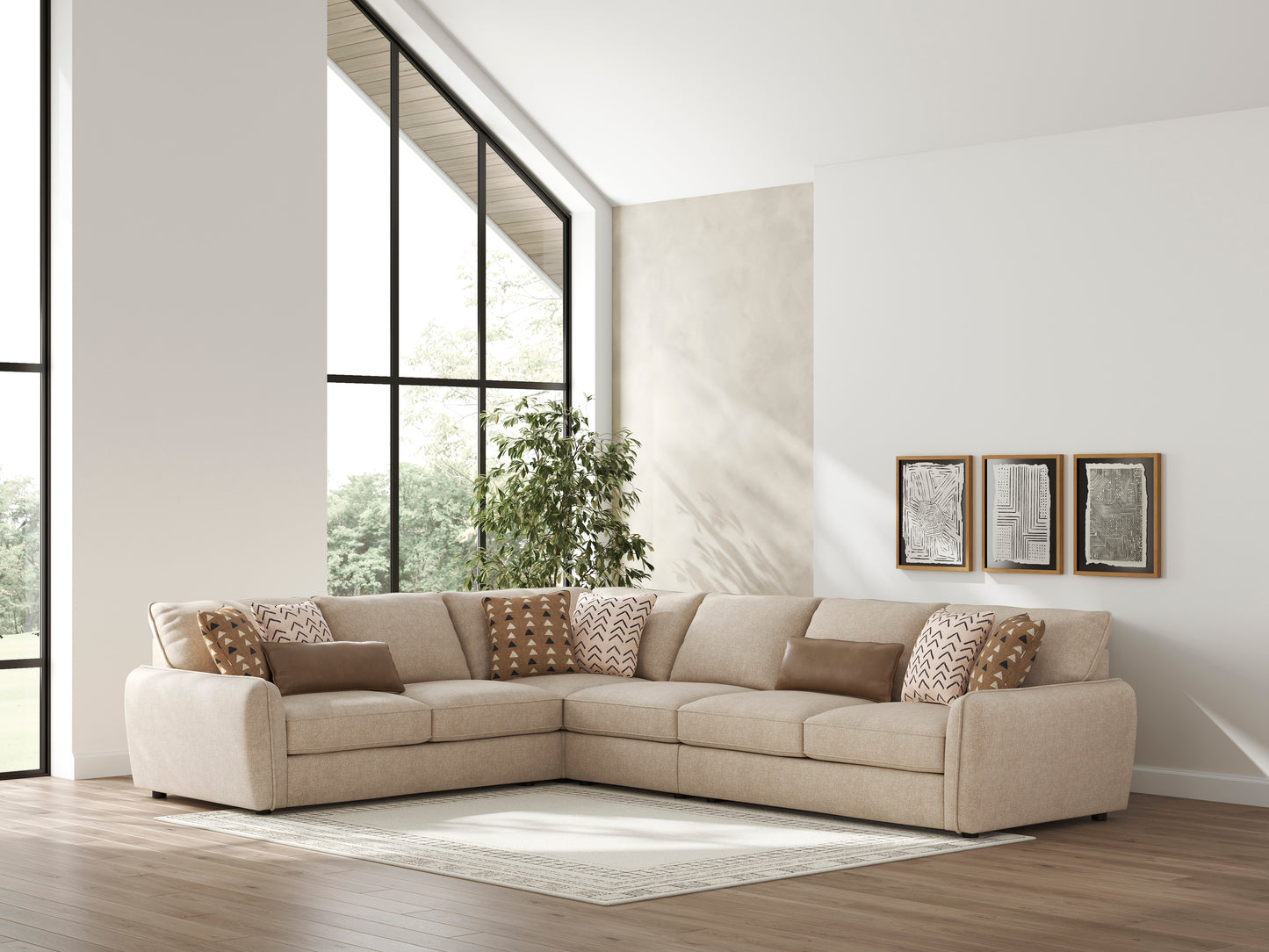 Seyler 4-piece Sectional Sofa Set