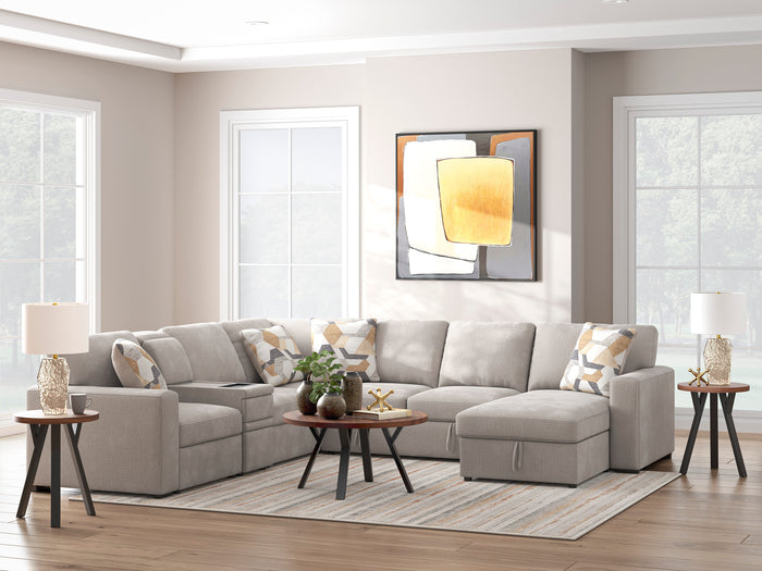 Flaglere 5-piece Sectional Sofa Set with 2 consoles