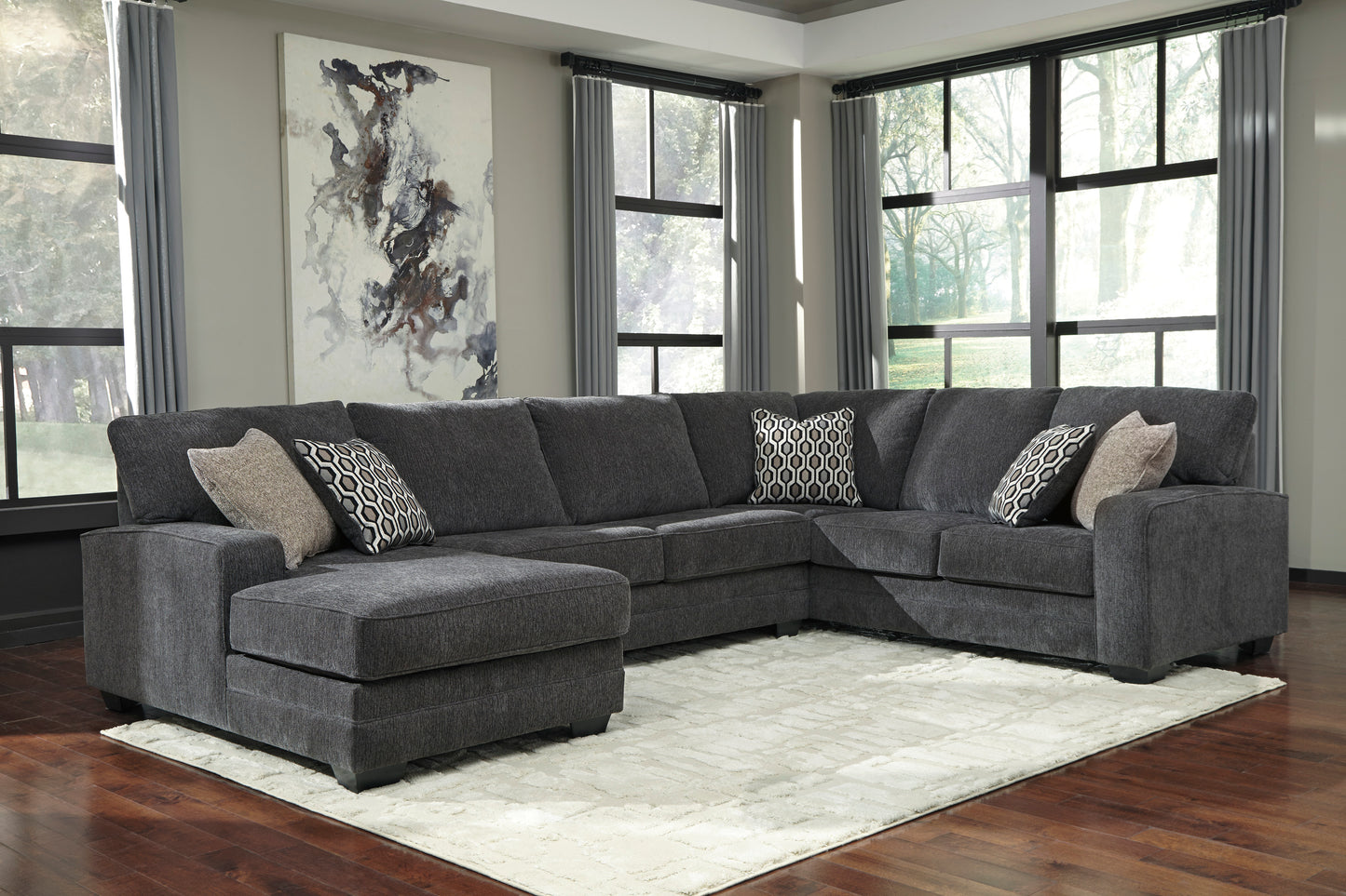 Tracling 3 pieces Right Sectional Sofa Set