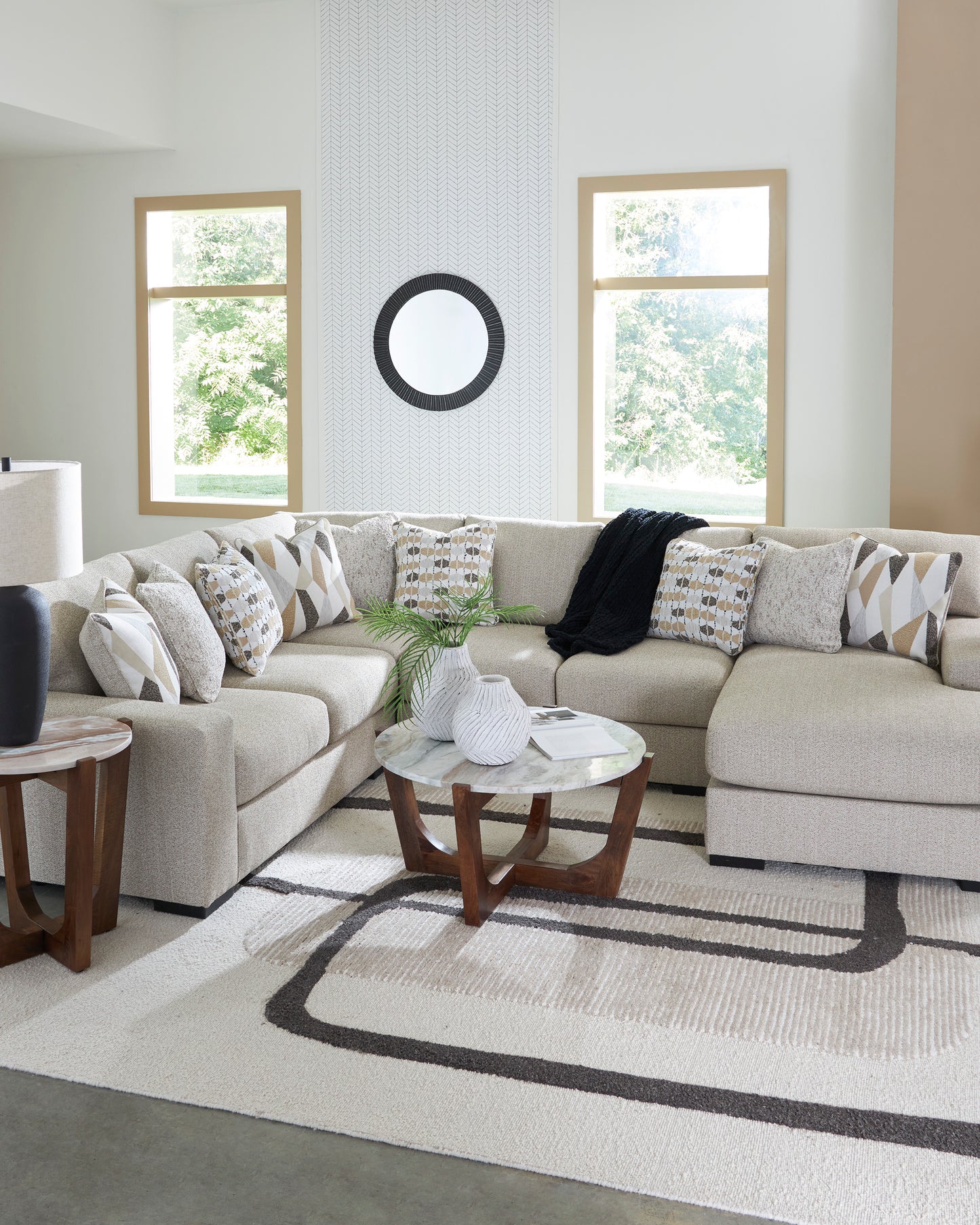 Laurelgrove 5 piece Sectional Sofa Set