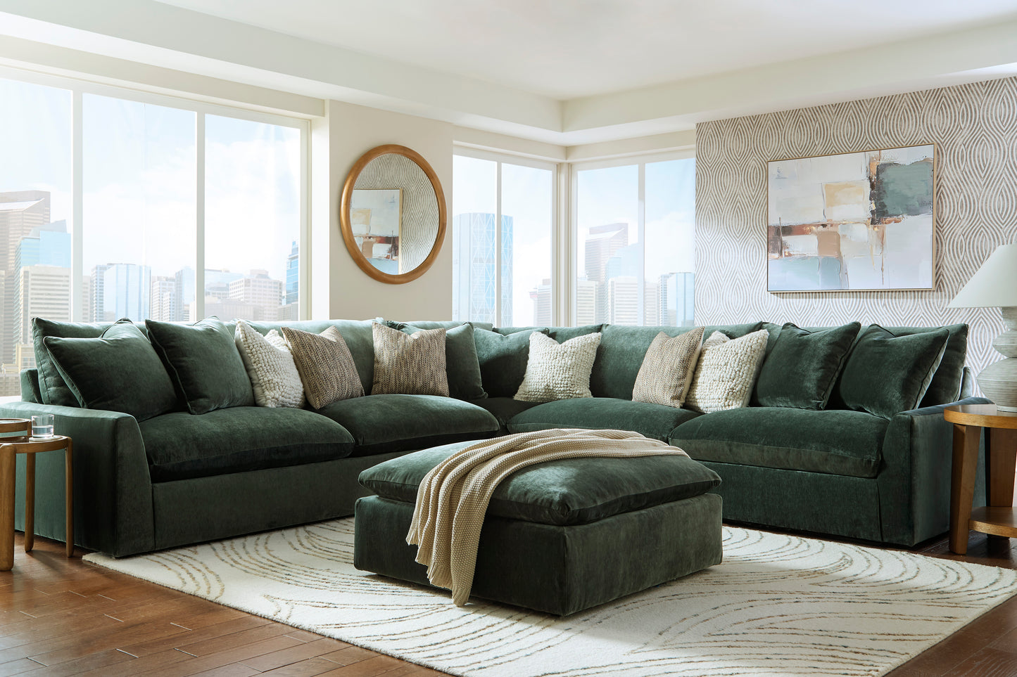Carriage 3-piece Sectional Sofa Set