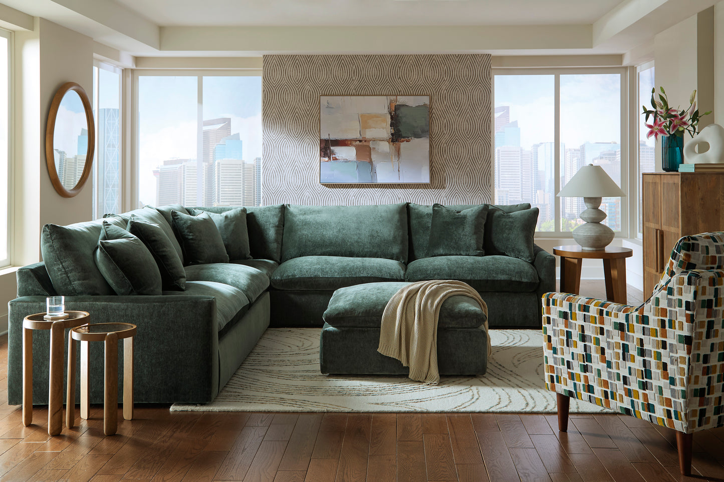 Carriage 3-piece Sectional Sofa Set