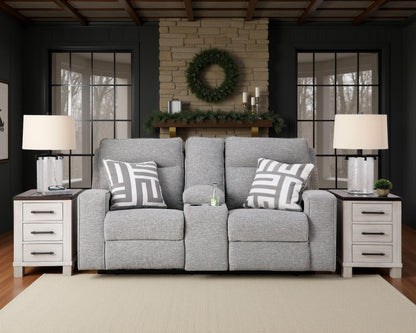 Biscoe Loveseat With Console With Headrest