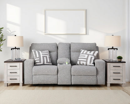 Biscoe Loveseat With Console With Headrest