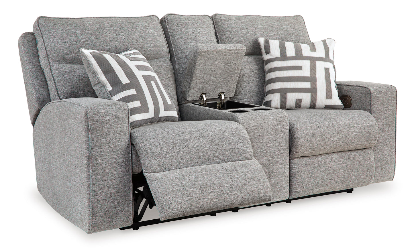 Biscoe Loveseat With Console With Headrest