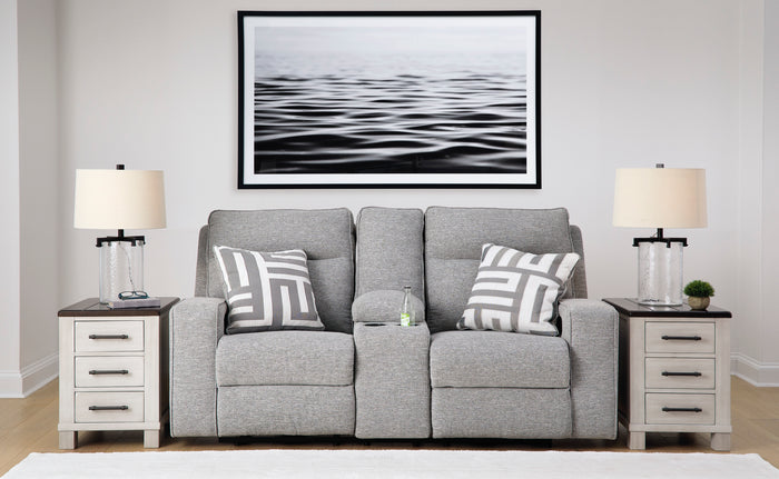 Biscoe Loveseat With Console With Headrest