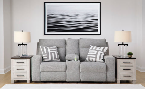 Biscoe Loveseat With Console With Headrest