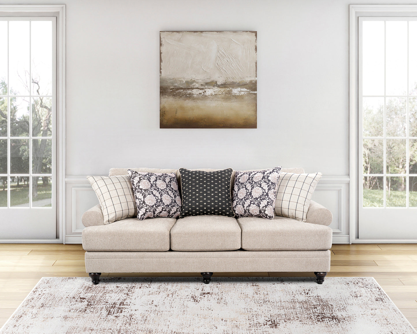 Splicers Sofa Set (3+2+1)+ Ottoman + 2 Accent chairs