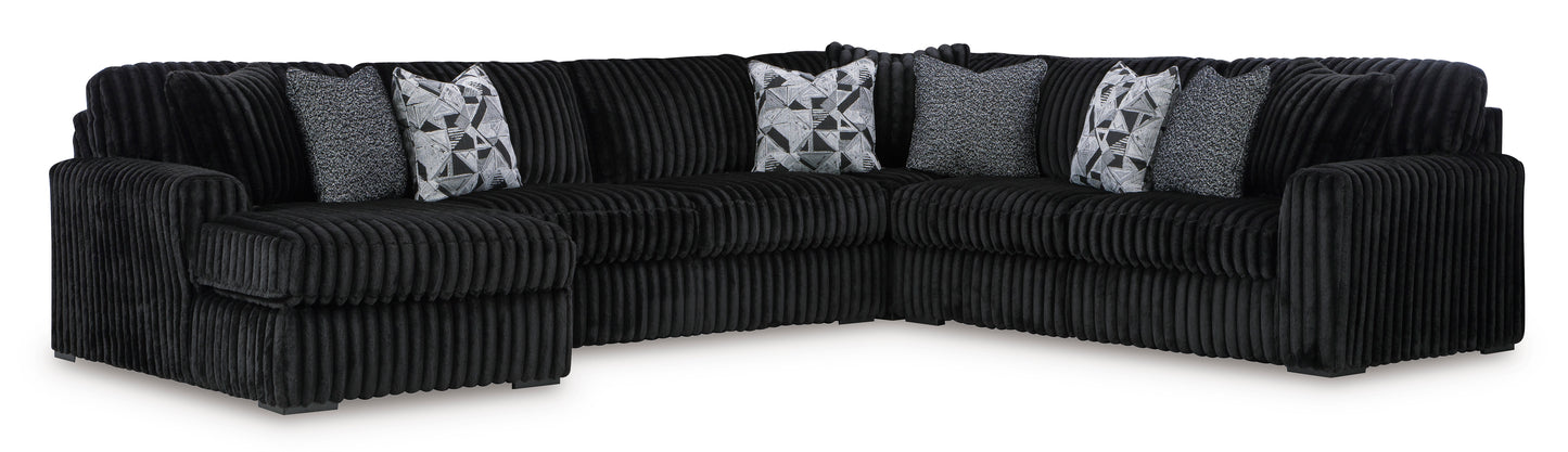 Midnight-Madness 4-piece Sectional Sofa Set
