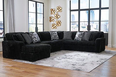 Midnight-Madness 4-piece Sectional Sofa Set