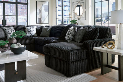 Midnight-Madness 4 piece Sectional Sofa Set